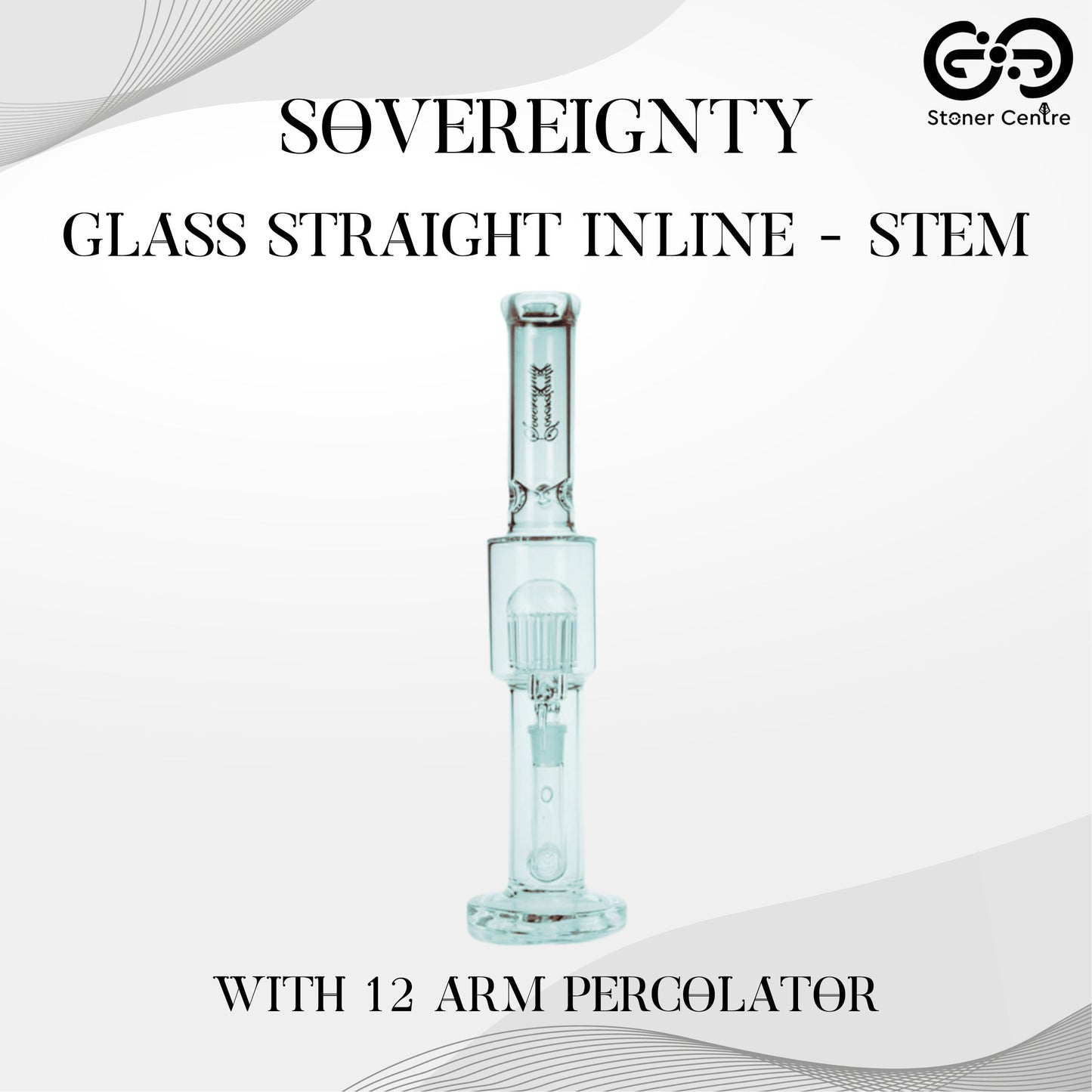 Glass Bong | SOVEREIGNTY GLASS STRAIGHT INLINR - STEM WITH 12 ARM PERCOLATOR