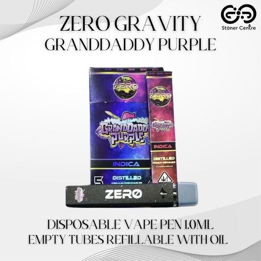 ZERO GRAVITY EMPTY CARTRIDGE | GRANDDADDY PURPLE DISPOSABLE VAPE PEN 1.0ML