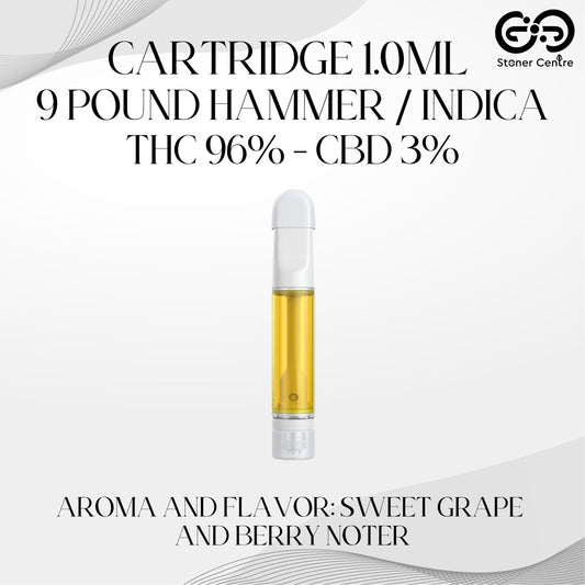 Cartridge 1.0ML | 9 POUND HAMMER : INDICA (เฉพาะหัวคาร์ทไม่รวมแบต)