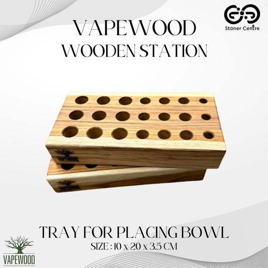 VAPEWOOD | WOODEN STATION (ถาดวางโจ๋ Size : 10x20x3.5cm)