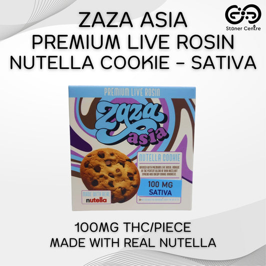 ZAZA ASIA | PREMIUM LIVE ROSIN NUTELLA COOKIE - SATIVA | 100MG THC/PIECE