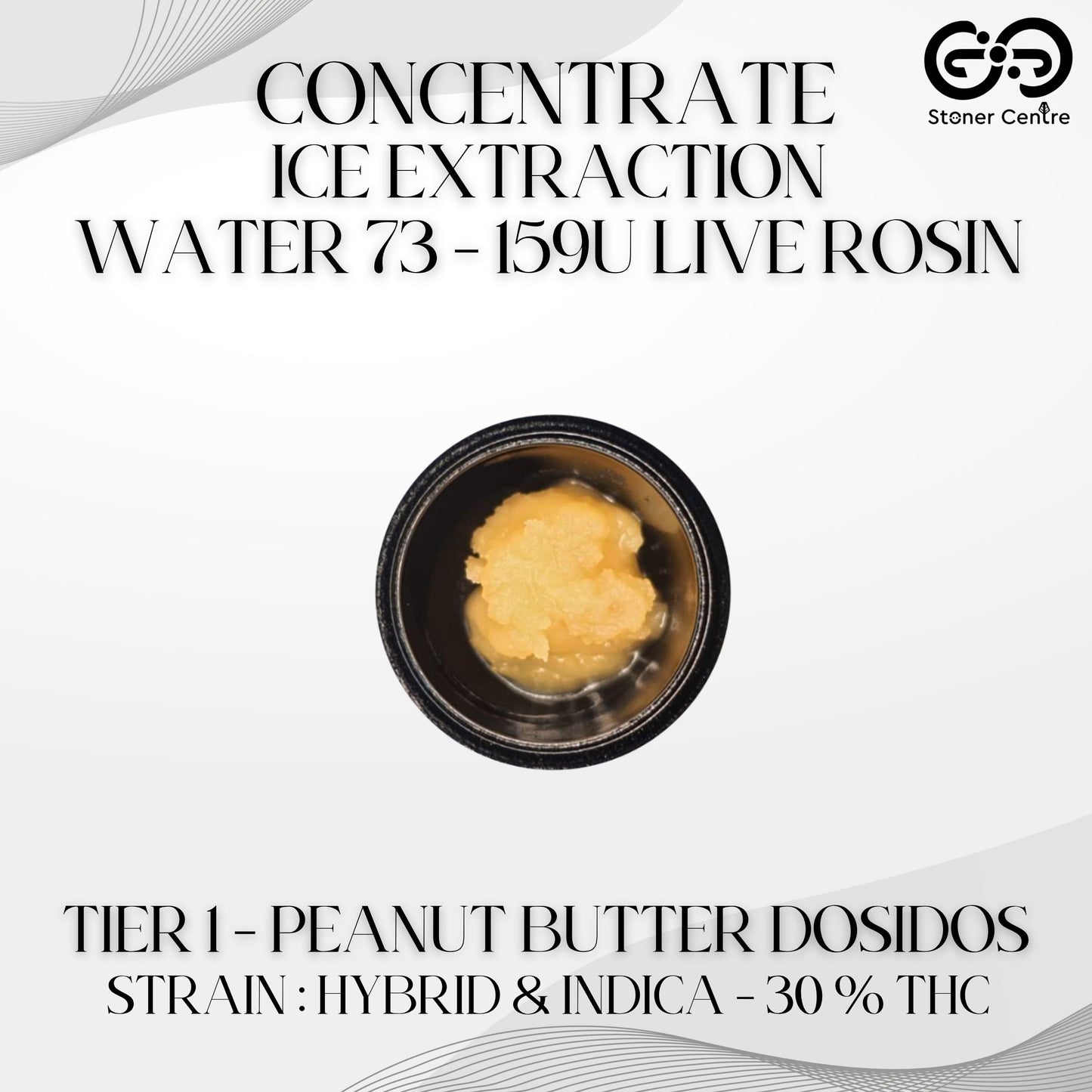CONCENTRATE - ICE EXTRACTION WATER 73 - 159U LIVE ROSIN | TIER 1 - PEANUT BUTTER DOSIDOS