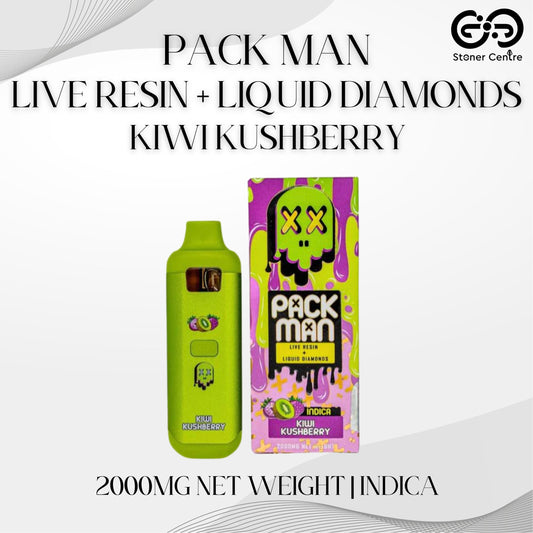 PACK MAN - LIVE RESIN + LIQUID DIAMONDS 2.0ML | KIWI KUSHBERRY : INDICA