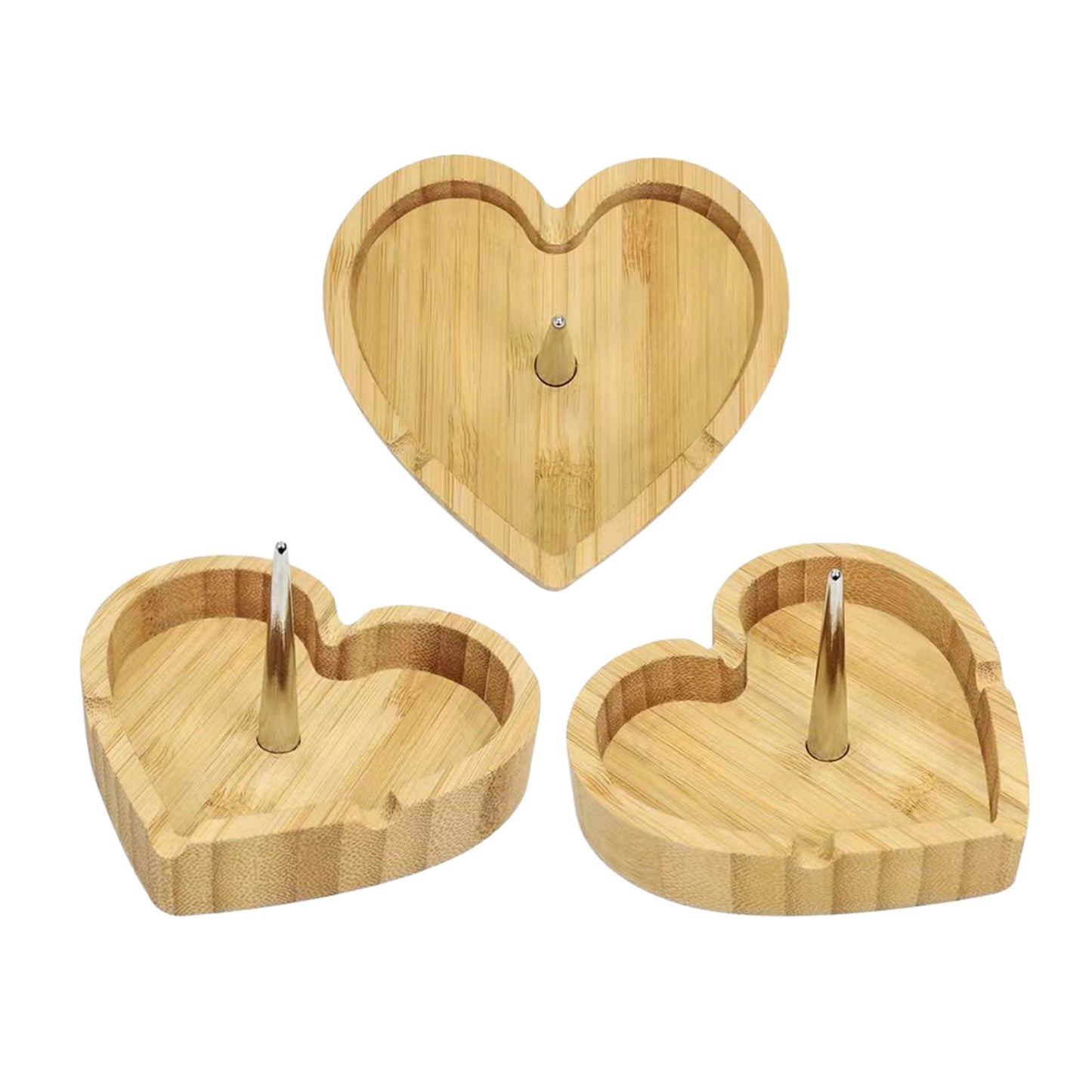 TRAY | HEART SHAPE WOODEN ASHTRAY | 10x9.5x2 CM.
