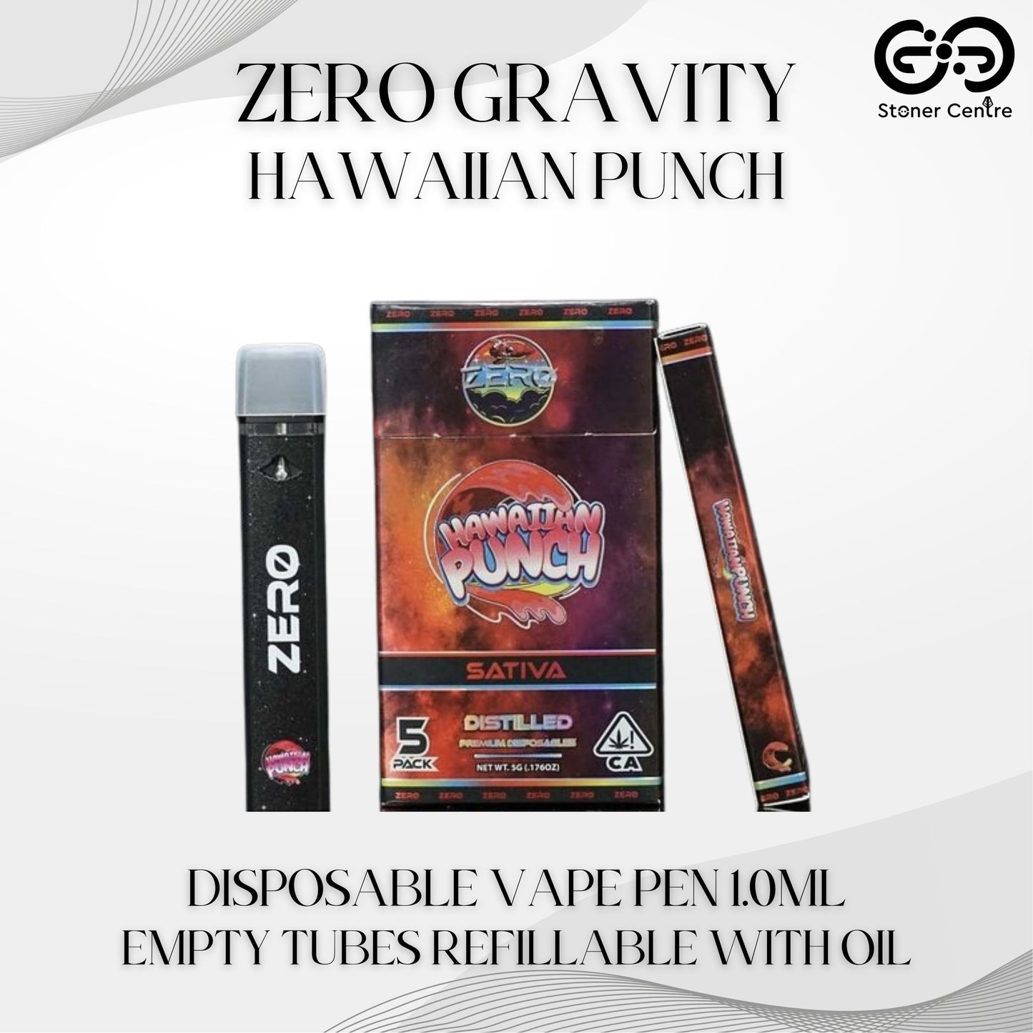 ZERO GRAVITY EMPTY CARTRIDGE | HAWAIIAN PUNCH DISPOSABLE VAPE PEN 1.0ML