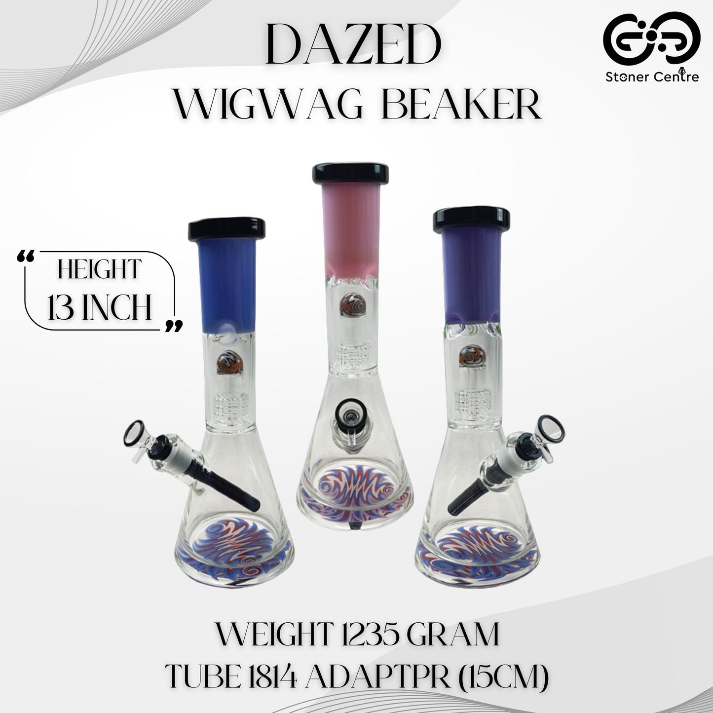 Glass Bong | DAZED WIGWAG BEAKER WITH PERCOLATOR 13 INCH