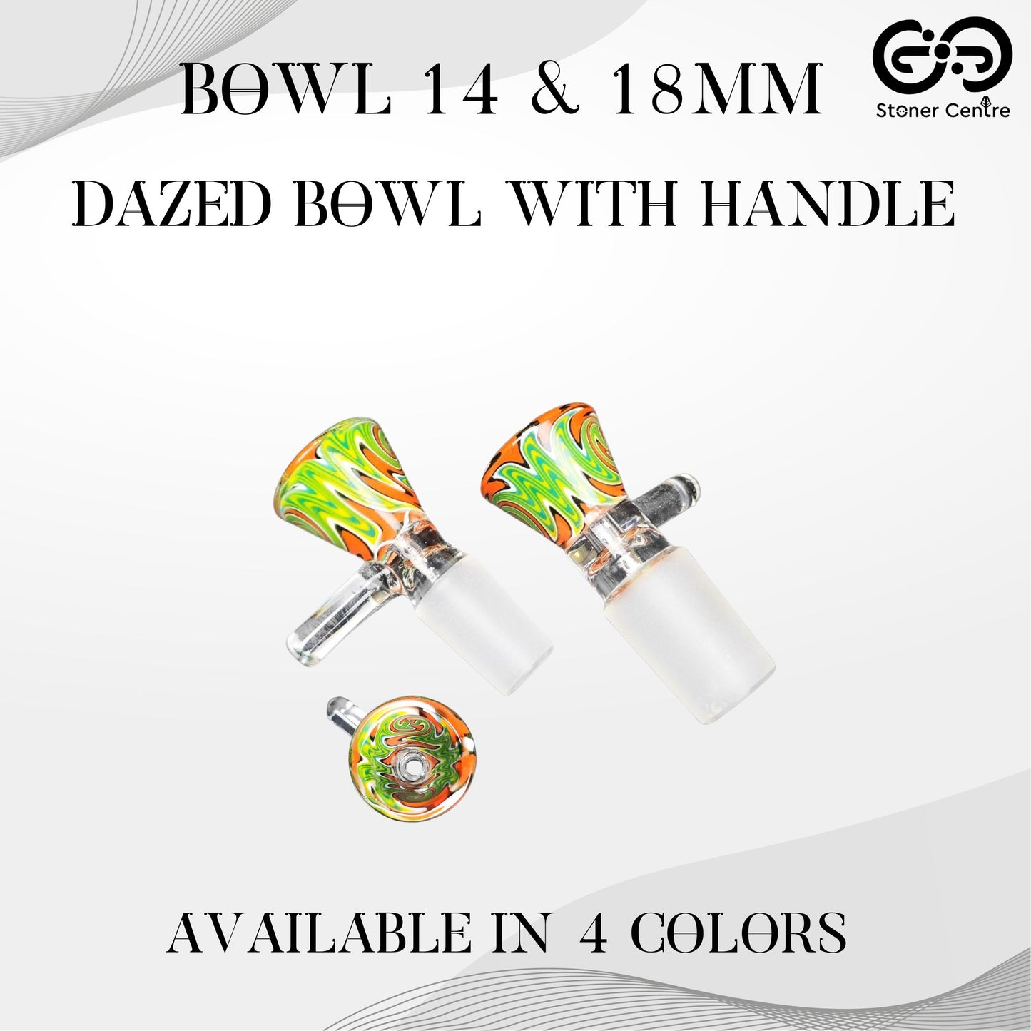 GLASS BOWL | DAZED BOWL WITH HANDLE BAR 14 & 18MM