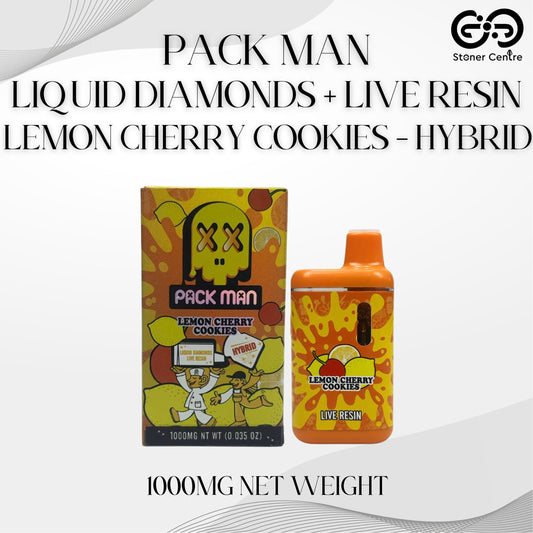 PACK MAN LIQUID DIAMONDS + LIVE RESIN 1.0ML | LEMON CHERRY COOKIES : HYBRID