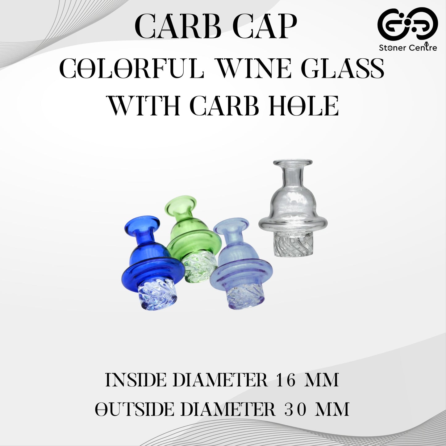 CARB CAP | COLORFUL WINE GLASS QUARTZ CARB CAP