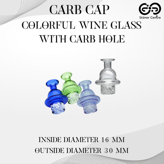 CARB CAP | COLORFUL WINE GLASS QUARTZ CARB CAP