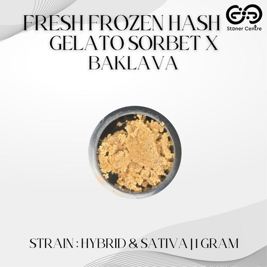 FRESH FROZEN HASH | GELATO SORBET x BAKLAVA