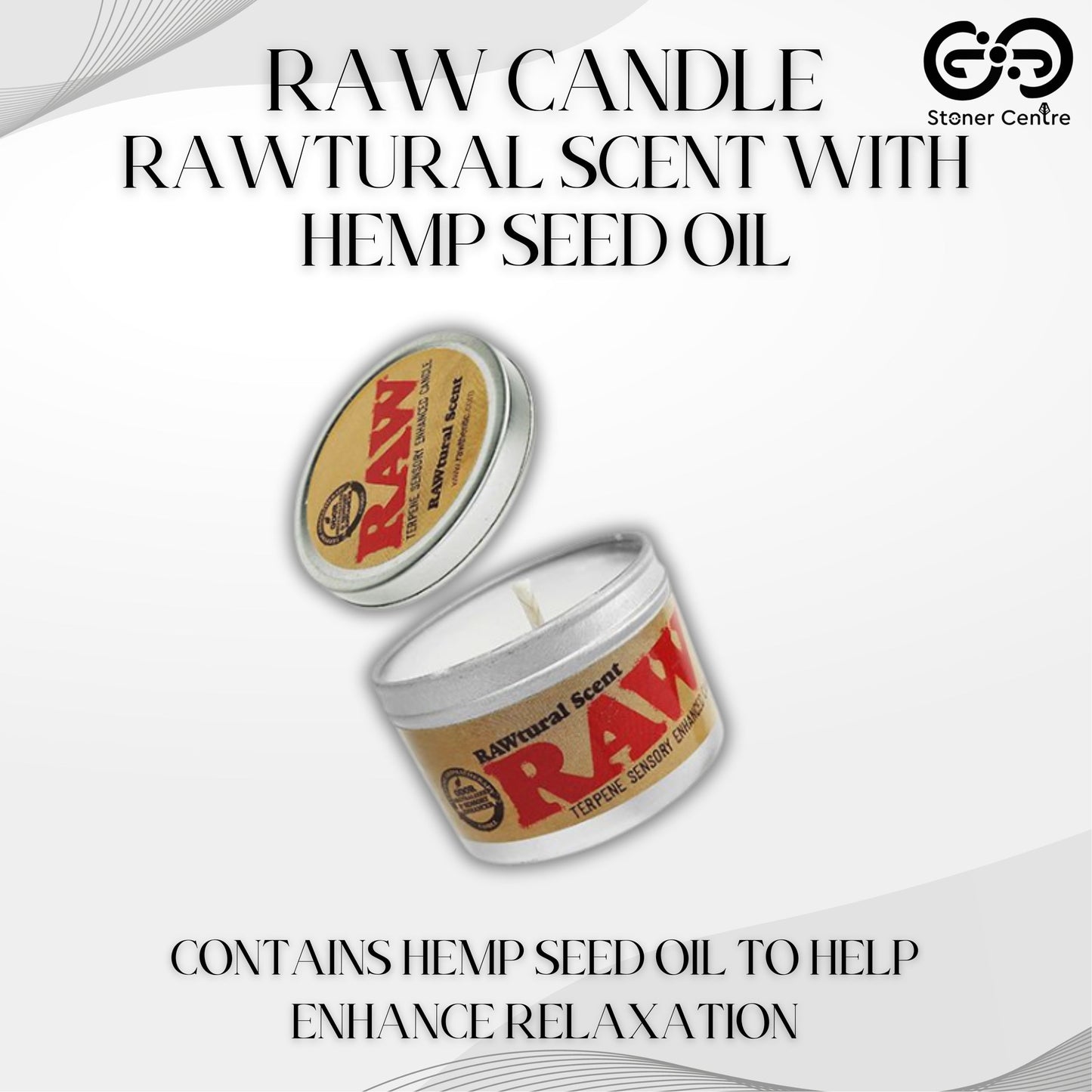 RAW CANDLE RAWTURAL SCENT WITH HEMP SEED OIL