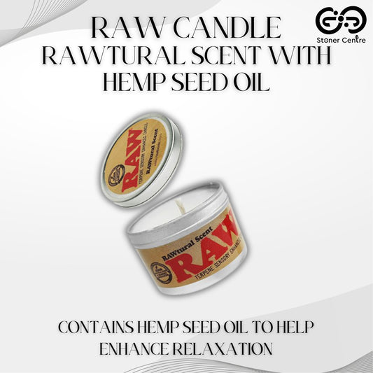 RAW CANDLE RAWTURAL SCENT WITH HEMP SEED OIL
