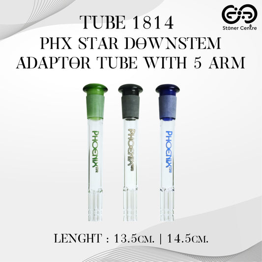 GLASS TUBE | PHOENIX STAR DOWNSTEM 1814 ADAPTOR TUBE WITH 5 ARM