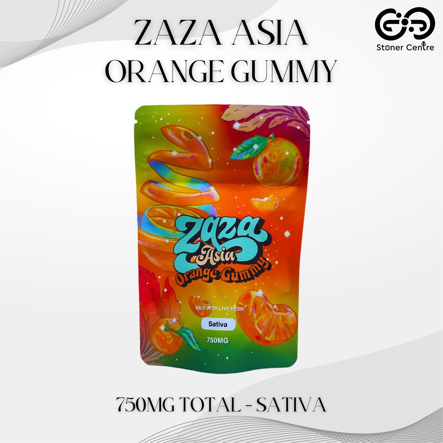 JELLY ZAZA ASIA | ORANGE GUMMY 750MG EDIBLES GUMMY INFUSED THC SNACK