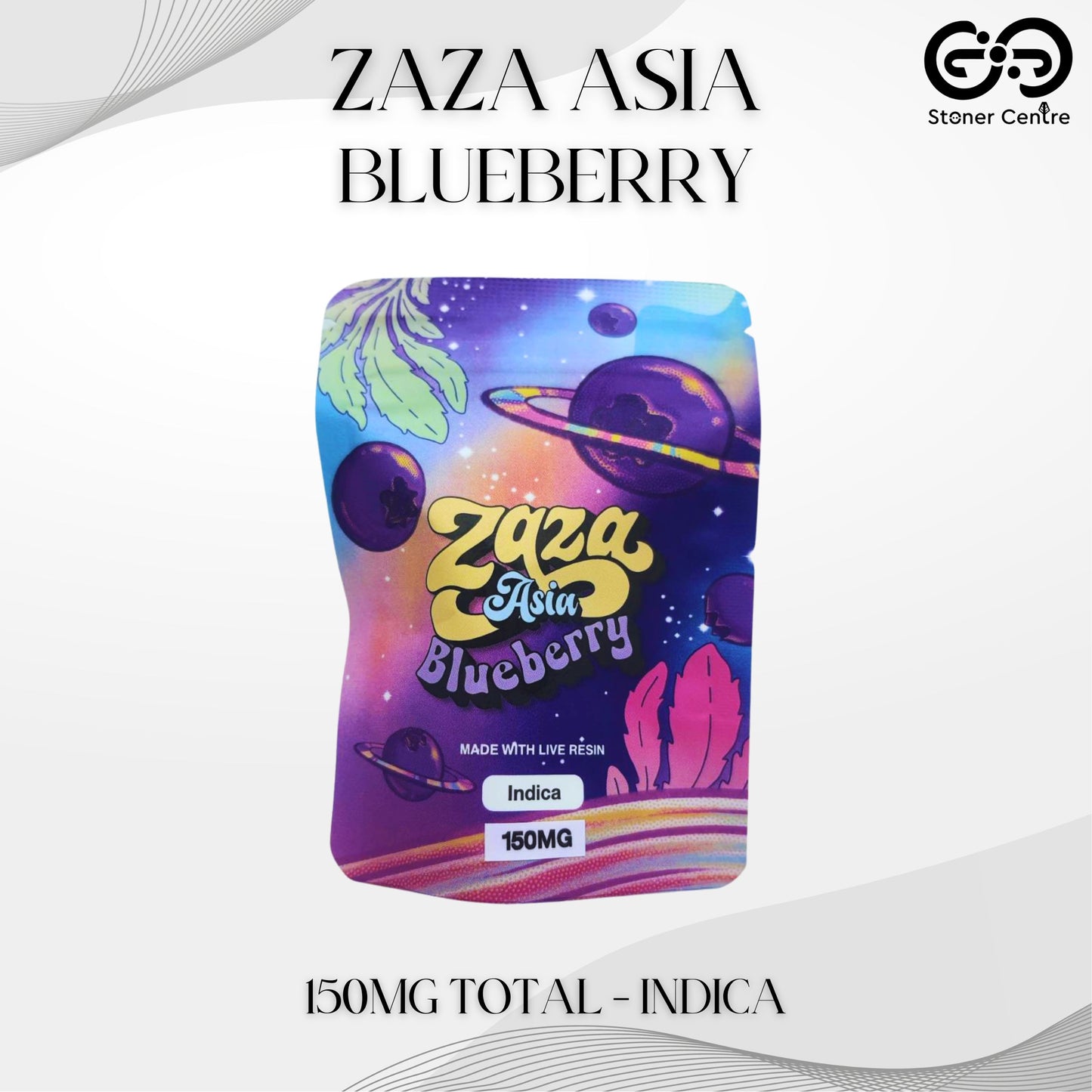 JELLY ZAZA ASIA | BLUEBERRY 150MG EDIBLES GUMMY INFUSED THC SNACK