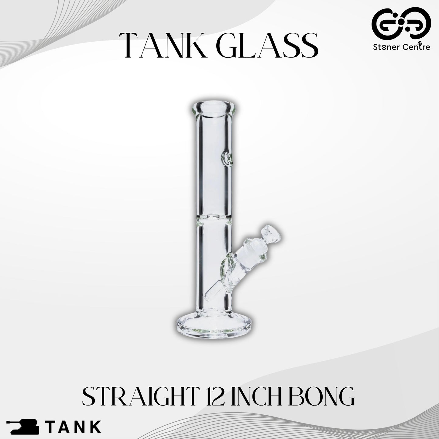 TANK GLASS | BONG STRAIGHT TUBE 12 INCH 9MM THICK