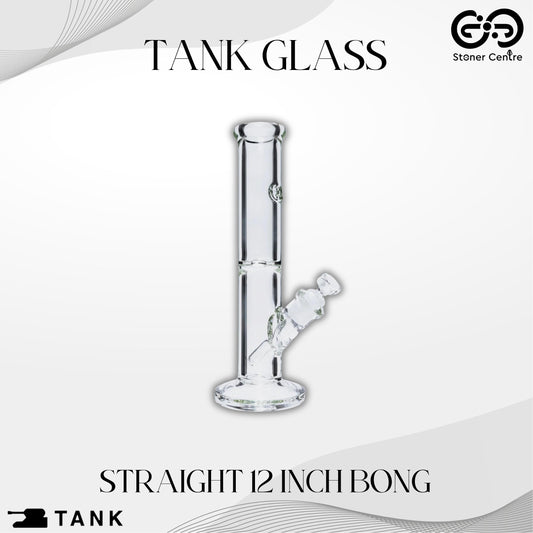 TANK GLASS | BONG STRAIGHT TUBE 12 INCH 9MM THICK