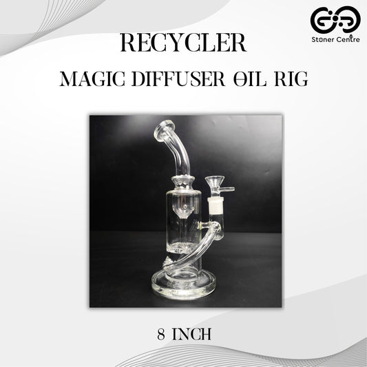 Glass Bong | RECYCLER MAGIC DIFFUSER OIL RIG 8 INCH