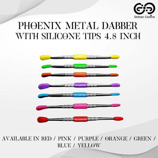 DABBER | PHOENIX METAL DABBER WITH SILICONE TIPS 4.8 INCH