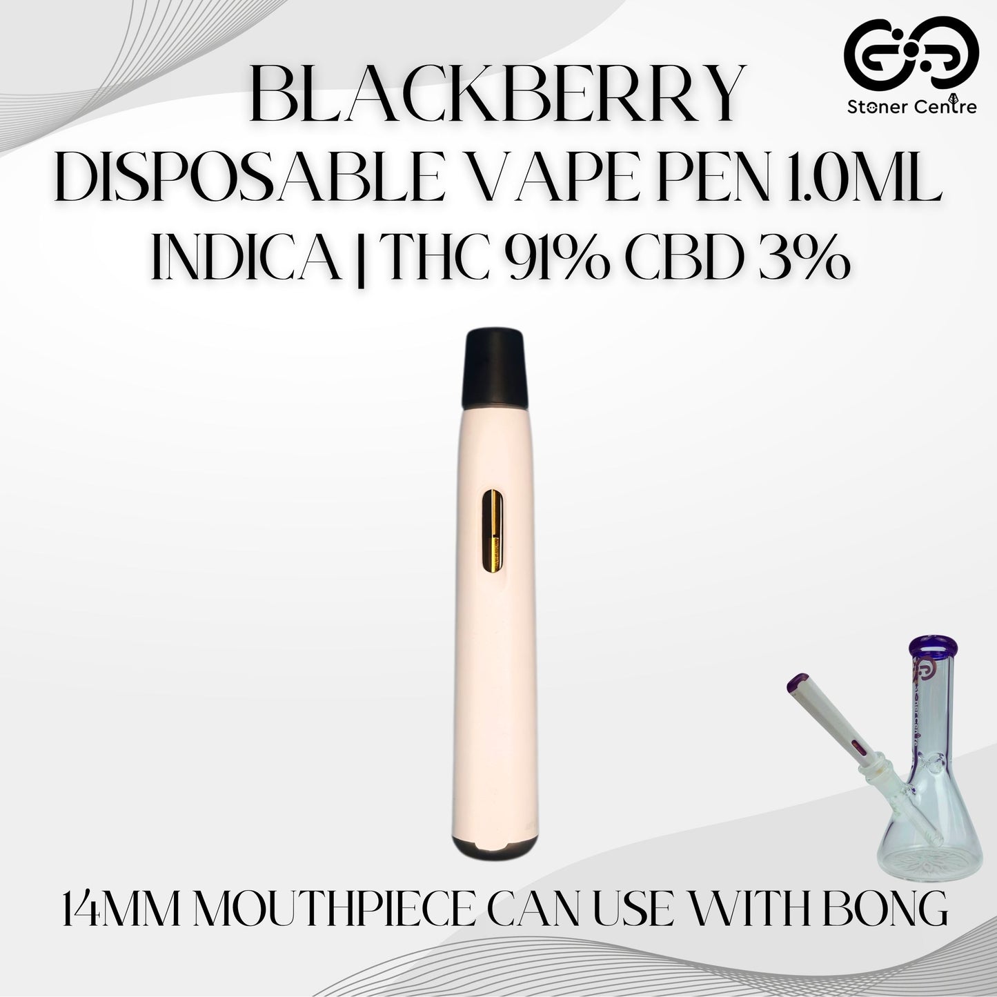 DISPOSABLE VAPE PEN 1.0ML | BLACKBERRY : INDICA