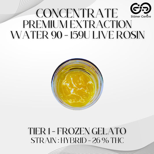 CONCENTRATE - PREMIUM EXTRACTION WATER 90 - 159U LIVE ROSIN | TIER 1 - FROZEN GELATO