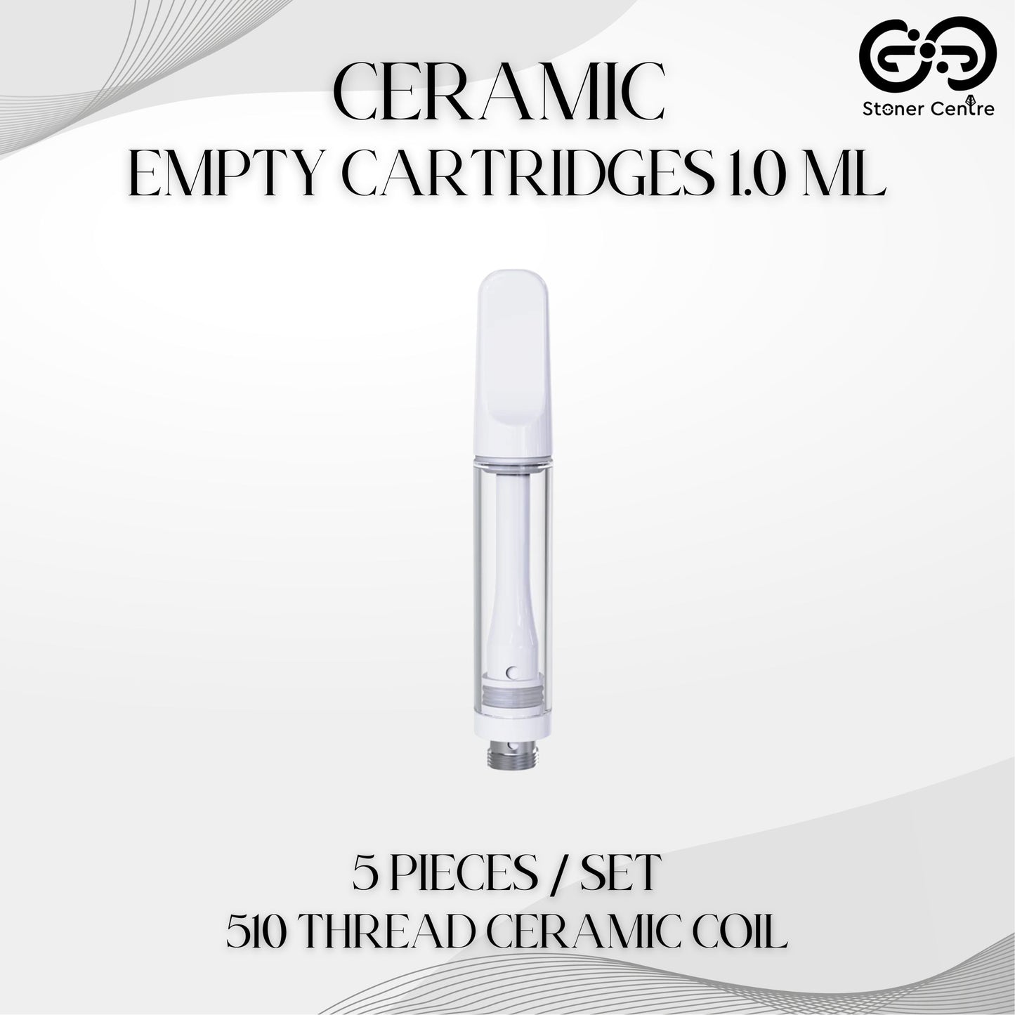 EMPTY CARTRIDGE | FULL CERAMIC 1.0ML (5 PIECES / SET)