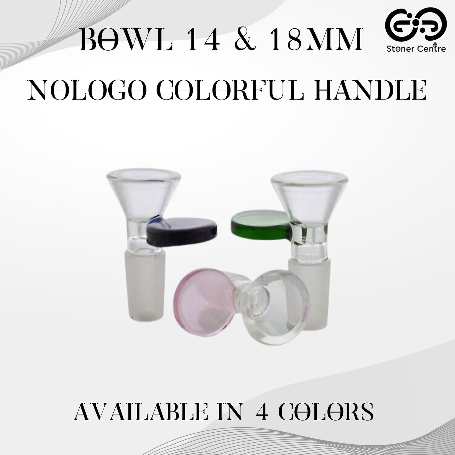 GLASS BOWL | NOLOGO COLORFUL HANDLE BOWL 14 & 18MM