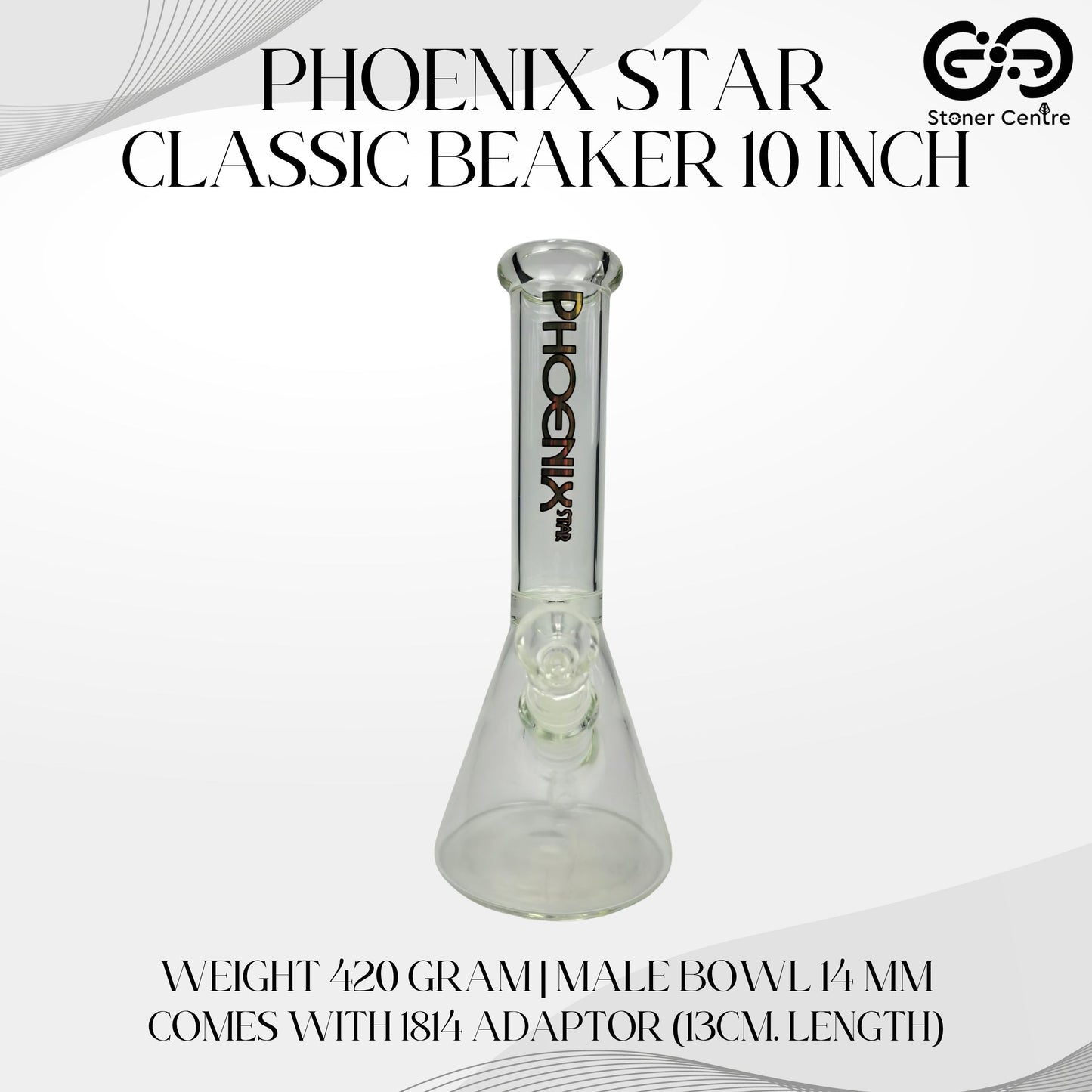 GLASS BONG | PHOENIX STAR CLASSIC BEAKER 10 INCH 5MM THICKNESS