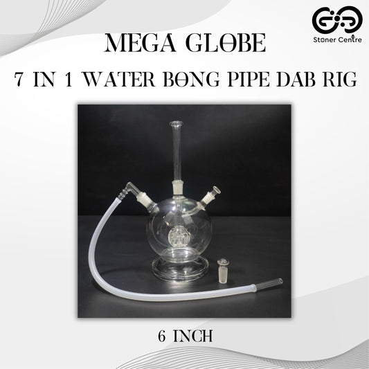 Glass Bong | MEGA GLOBE 7 IN 1 WATER BONG PIPE DAB RIG 6 INCH