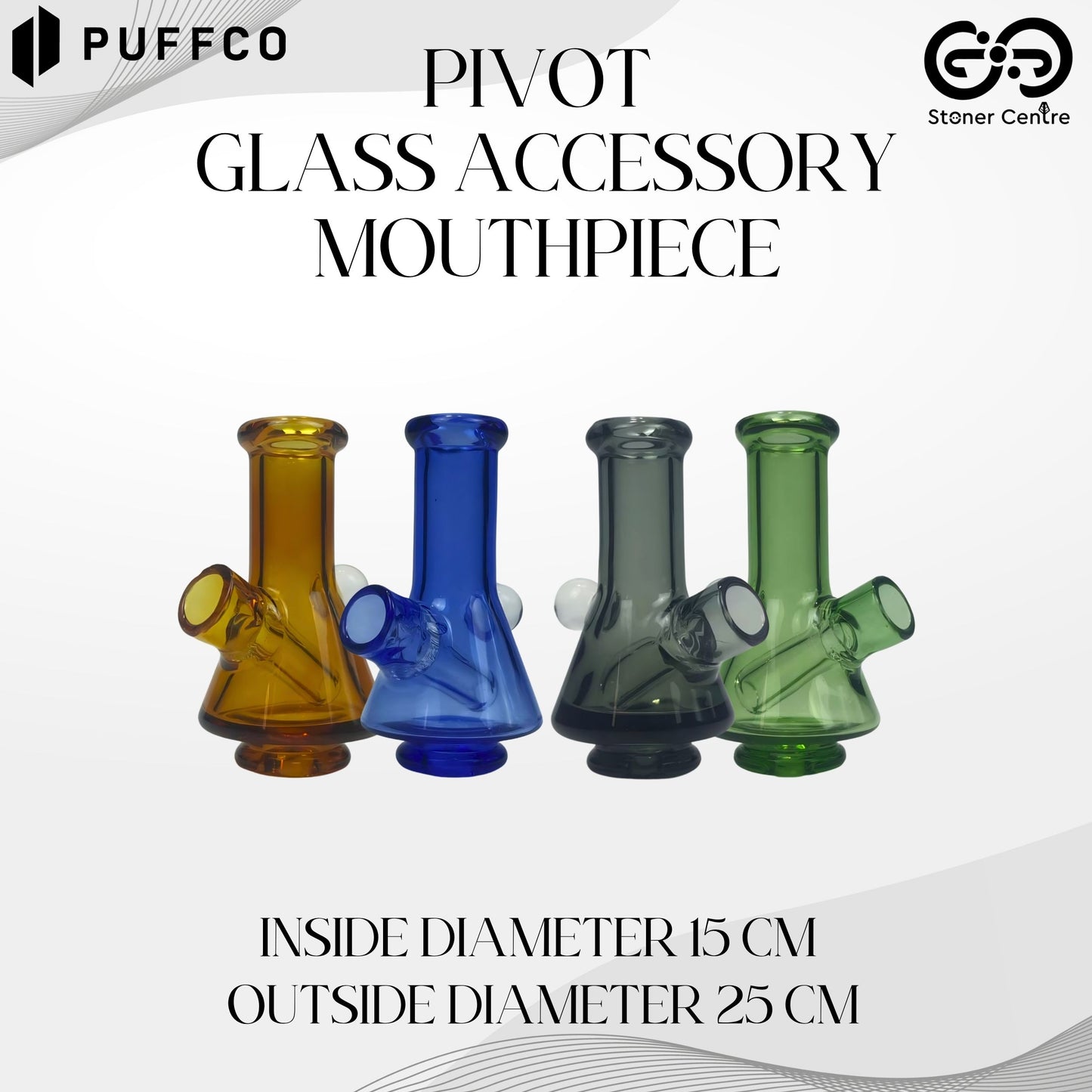 PUFFCO | PIVOT GLASS ACCESSORY MOUTHPIECE HEIGHT 50MM