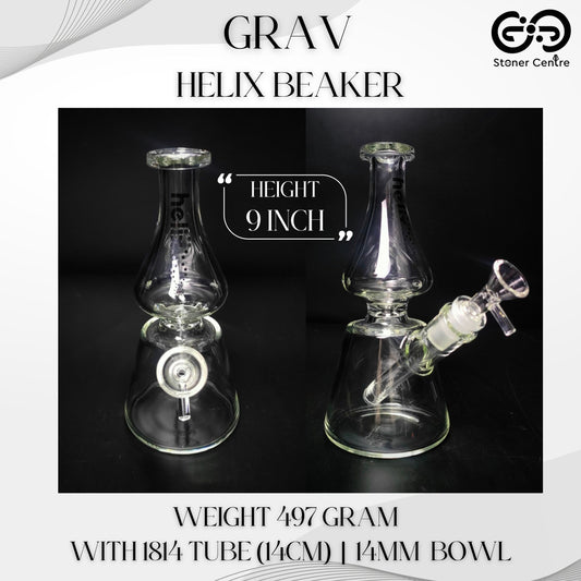 Glass Bong | GRAV HELIX BEAKER 9 INCH