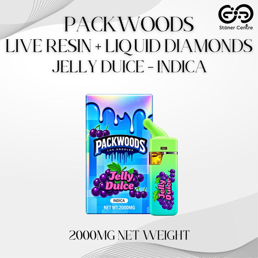 PACKWOODS - LIVE RESIN + LIQUID DIAMONDS 2.0ML | JELLY DUICE : INDICA