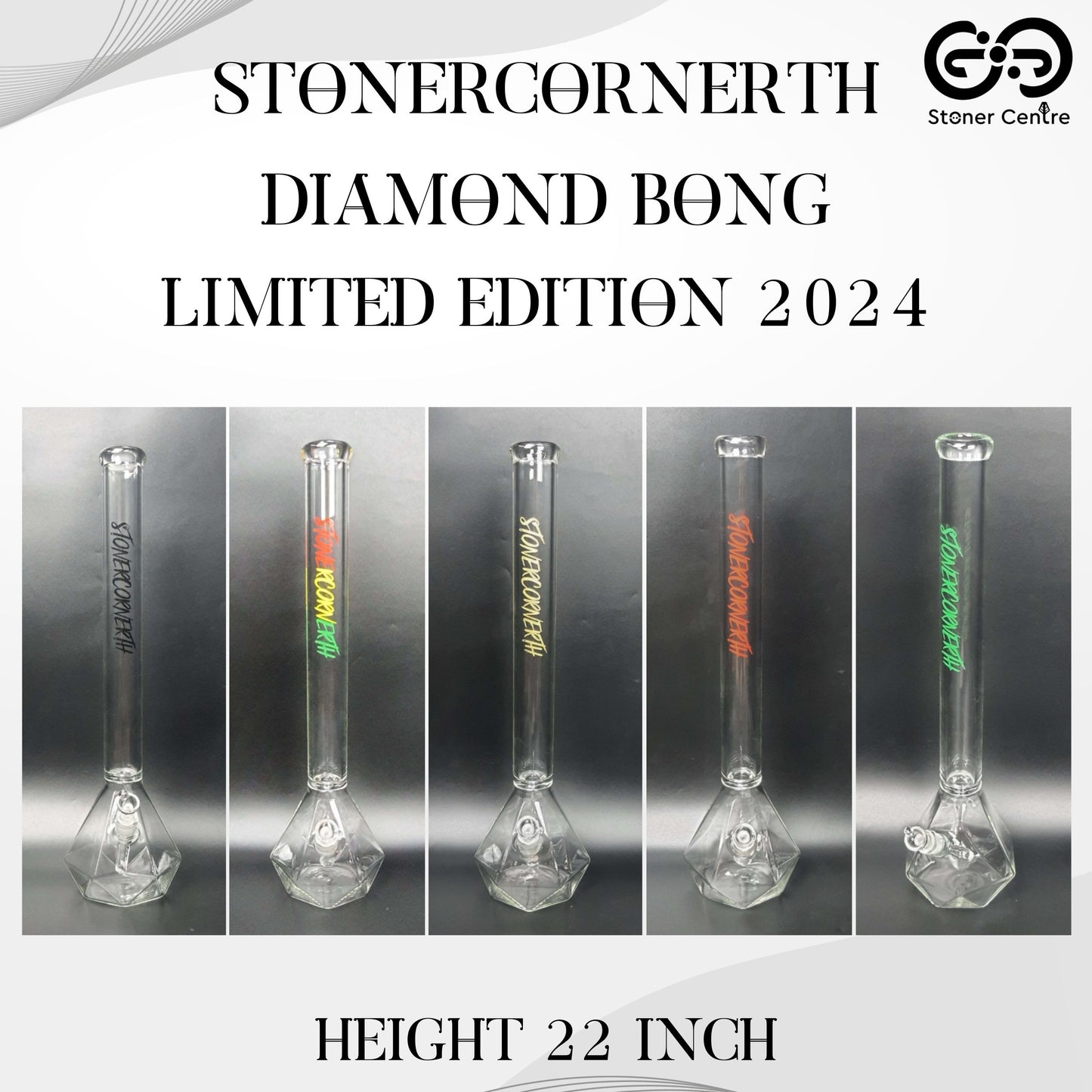 Glass Bong | STONERCORNERTH DIAMOND BONG 22 INCH