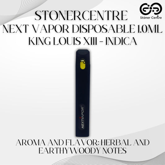 STONERCENTRE | NEXT VAPOR DISPOSABLE 1.0ML | KING LOUIS XIII - INDICA