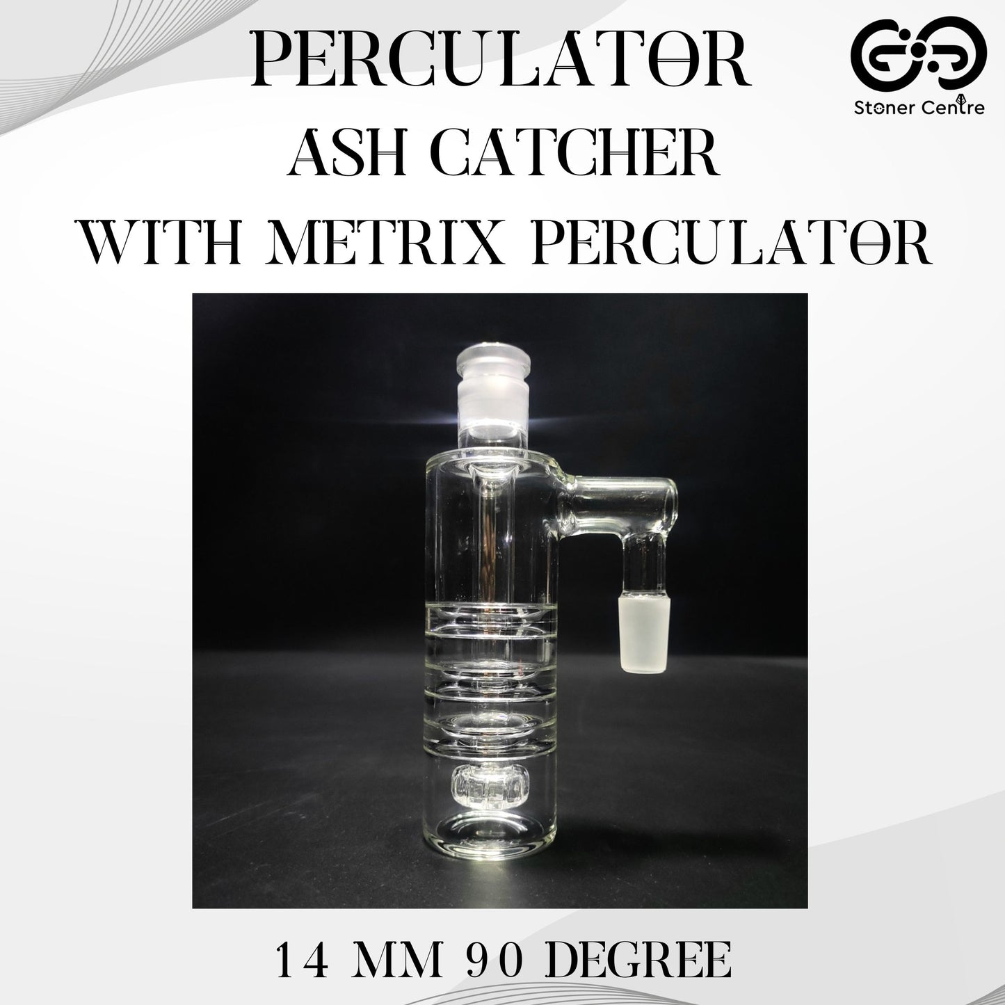 PERCULATOR | ASH CATCHER WITH METRIX PERCULATOR 14 MM  90 DEGREE