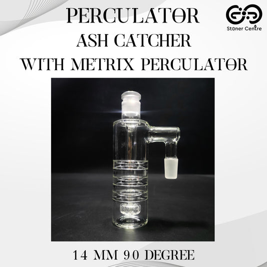 PERCULATOR | ASH CATCHER WITH METRIX PERCULATOR 14 MM  90 DEGREE