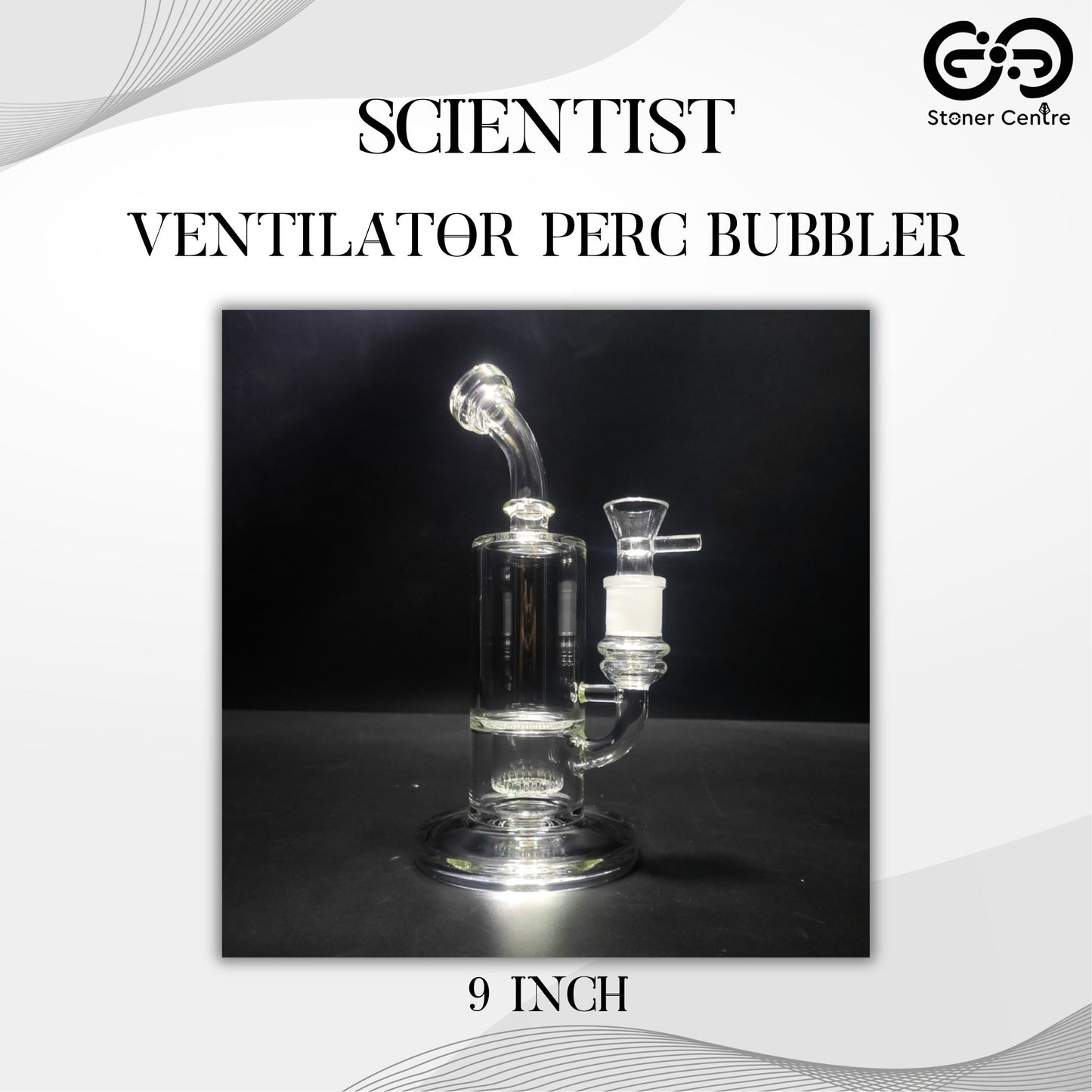 Glass Bong | SCIENTIST VENTILATOR PERC BUBBLER 9 INCH