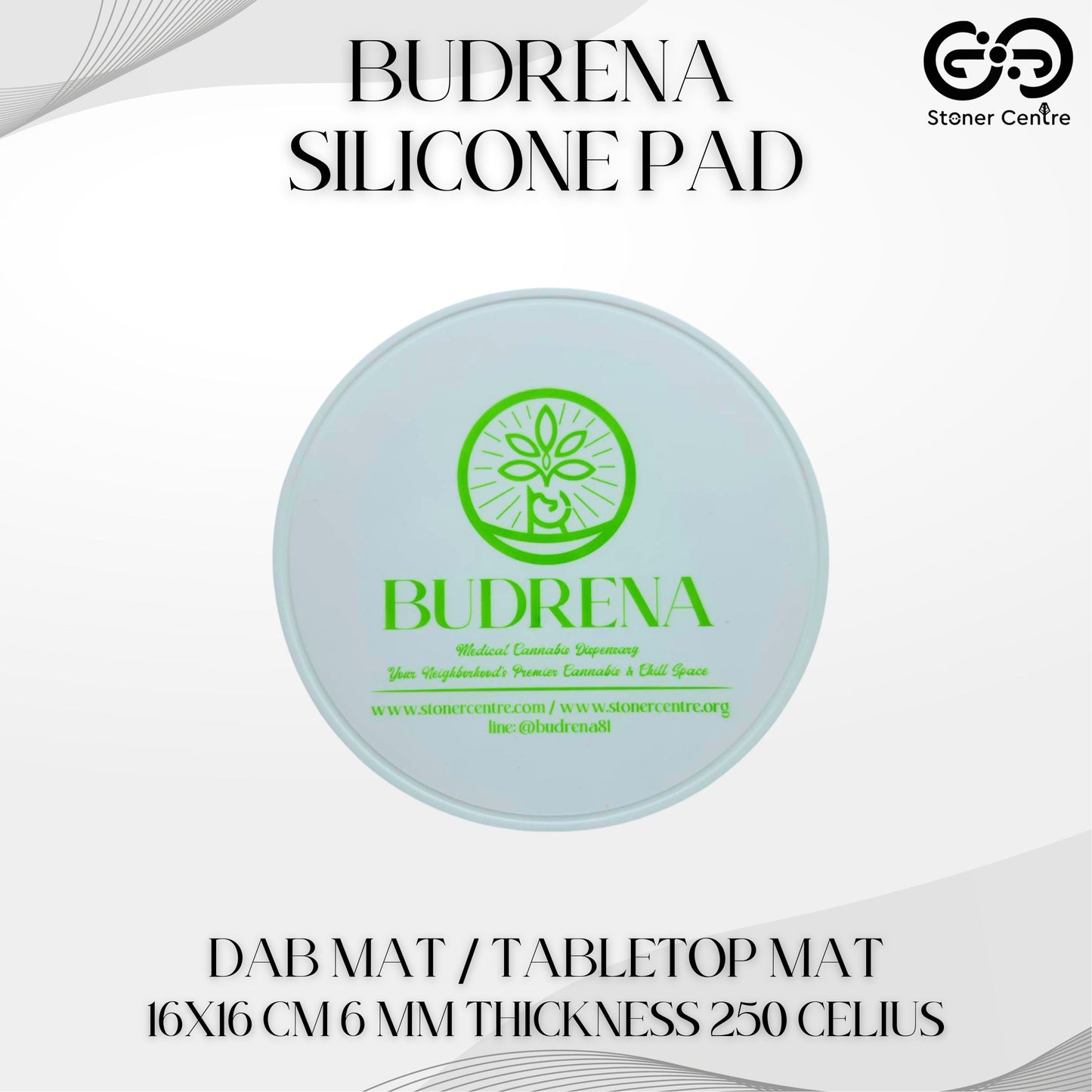 SILICONE | BUDRENA SILICONE PAD 16X16CM 6MM THICKNESS 250 CELIUS HEAT RESISTANCE & SHOCK ABSORBANT SINGLE - SIDED HONEYCOMB DAB MAT