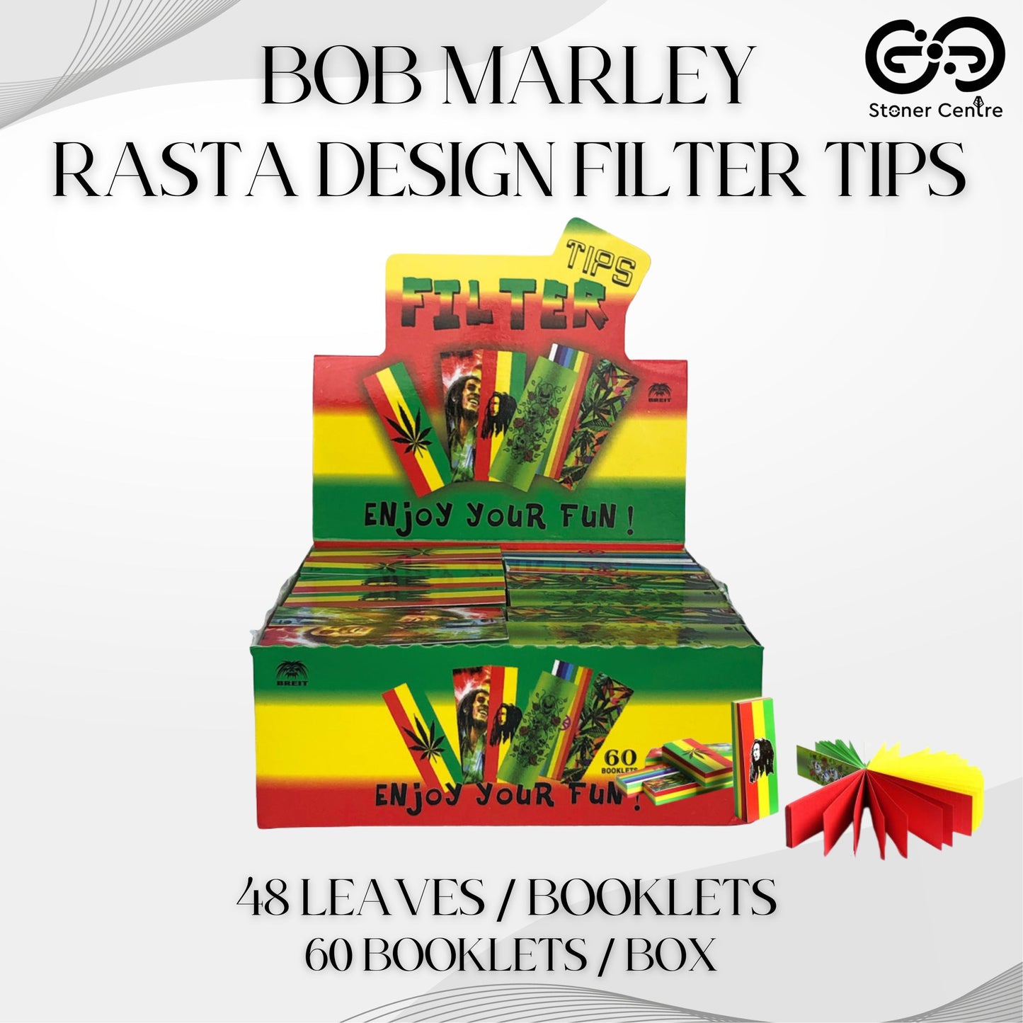 ROLLING PAPER | BOB MARLEY RASTA DESIGN FILTER TIPS
