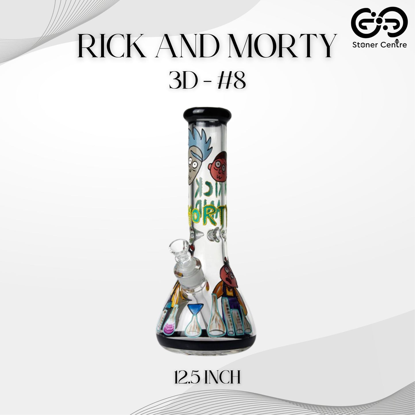 Glass Bong | 3D RICK AND MORTY 12.5 INCH #8