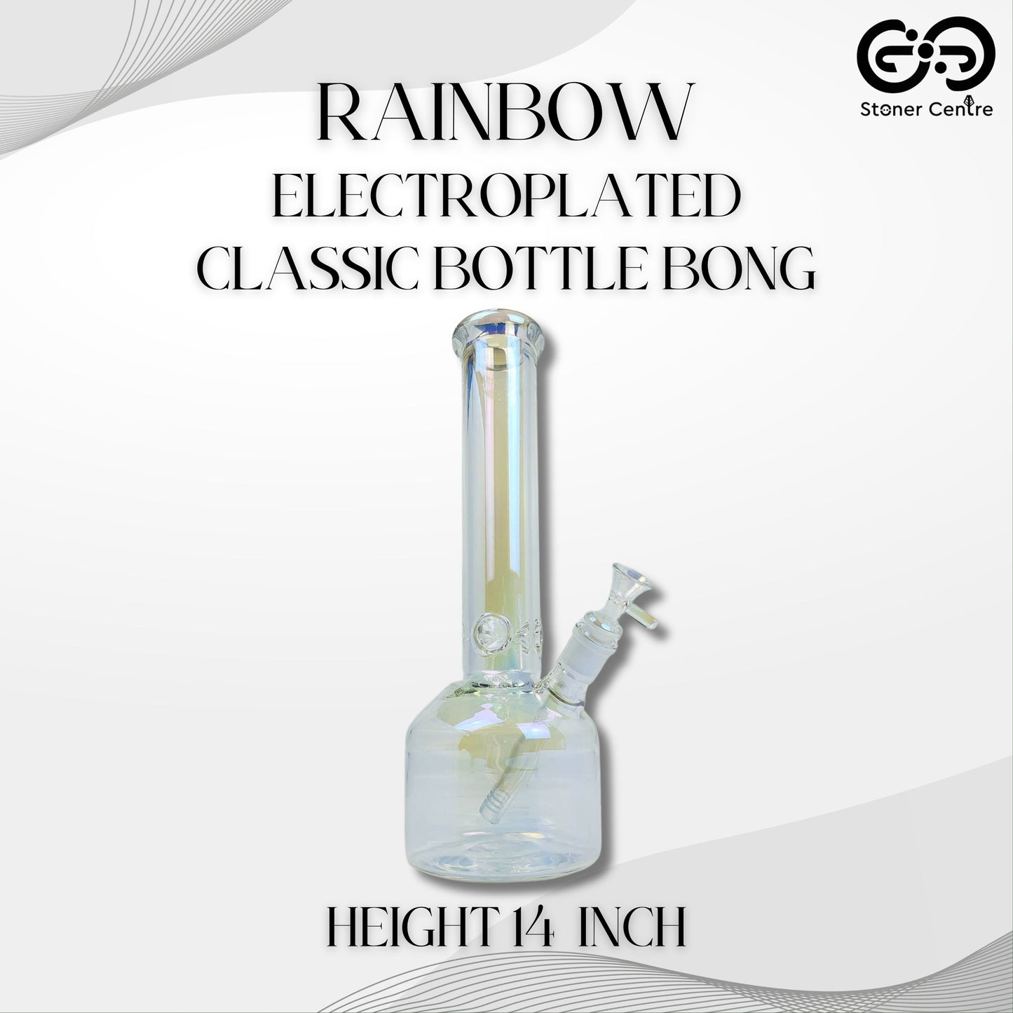 Glass Bong | RAINBOW ELECTROPLATED CLASSIC BOTTLE 14 INCH