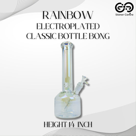 Glass Bong | RAINBOW ELECTROPLATED CLASSIC BOTTLE 14 INCH