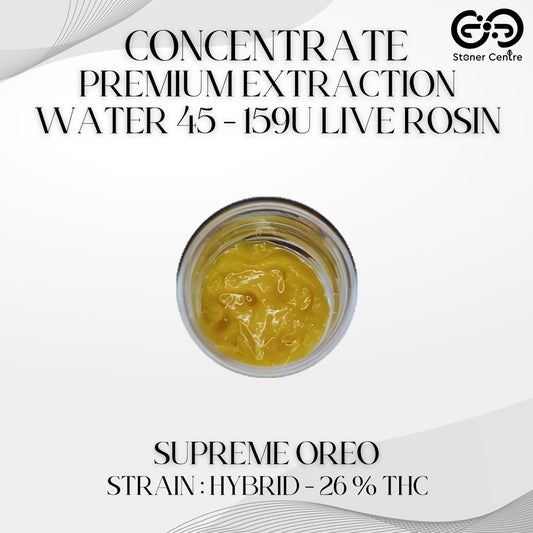 CONCENTRATE - PREMIUM EXTRACTION WATER 45 - 159U LIVE ROSIN | FS TIER 2 - SUPREME OREO