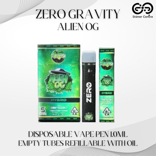 ZERO GRAVITY EMPTY CARTRIDGE | ALIEN OG DISPOSABLE VAPE PEN 1.0ML