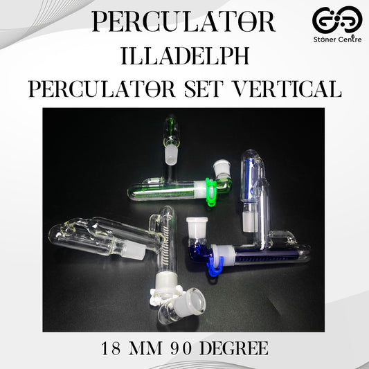 PERCULATOR | 18 MM 90 DEGREE ILLADELPH PERCULATOR SET HORIZONTAL