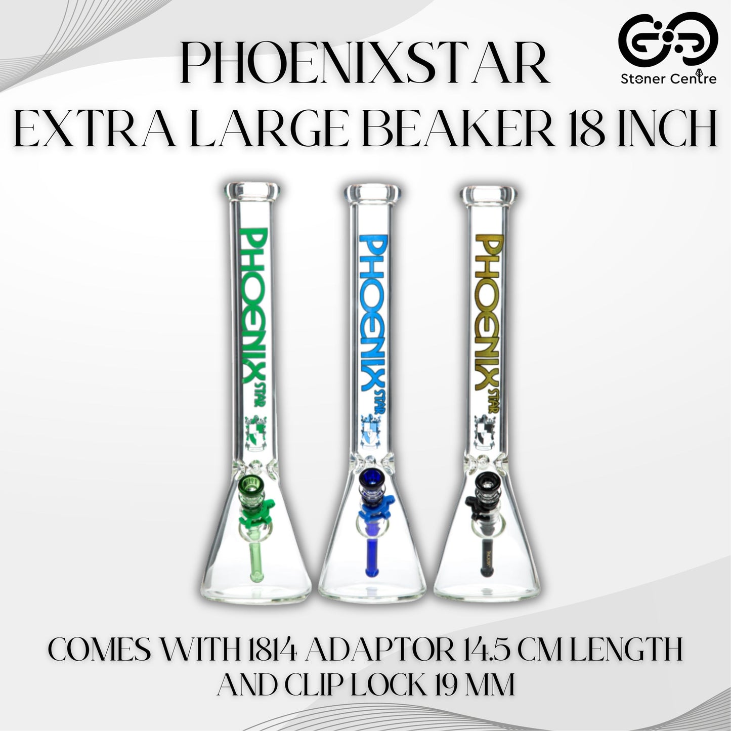 Glass Bong | PHOENIX STAR EXTRA LARGE BEAKER 18 INCH GOLD LABEL