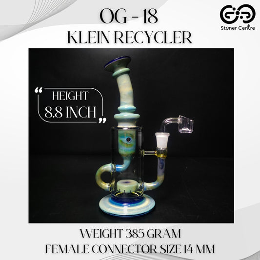 Glass Bong | OG18 KLEIN RECYCLER WITH HONEY COMB JET PERC 8.8 INCH
