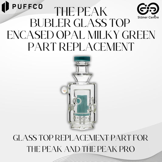 PUFFCO | THE PEAK BUBLER GLASS TOP ENCASED OPAL MILKY GREEN PART REPLACEMENT