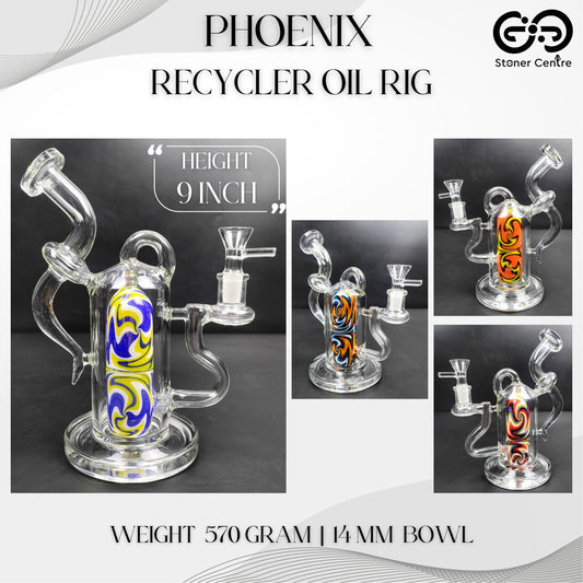 Glass Bong | PHOENIX RECYCLER OIL RIG 9 INCH